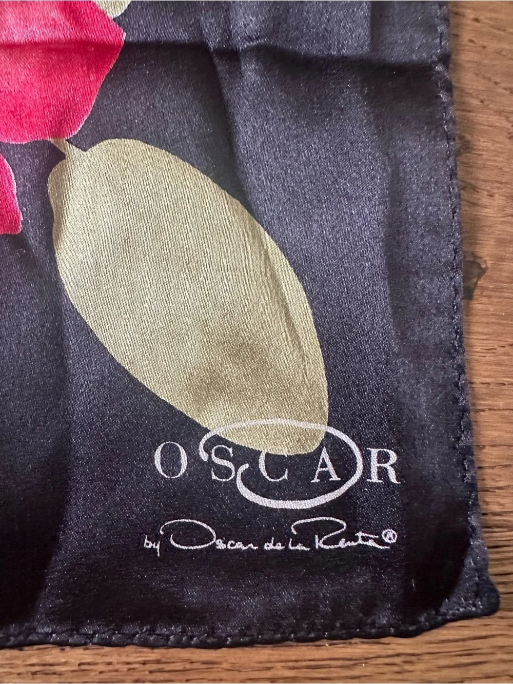 VINTAGE Oscar de la Renta 100% Silk Floral Long Scarf